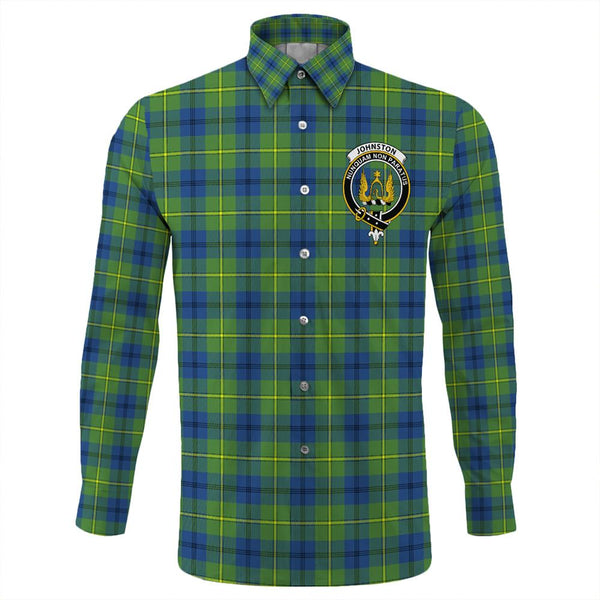 Johnston Ancient Tartan Classic Crest Long Sleeve Button Shirt