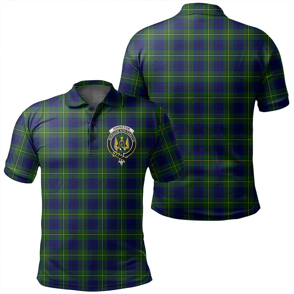 Johnston Modern Tartan Classic Crest Polo Shirt