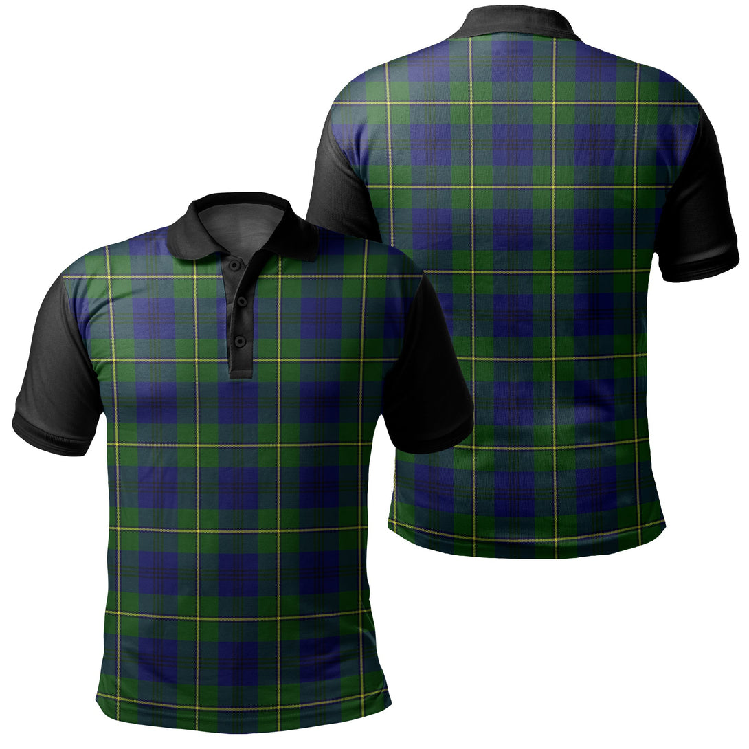 Johnston Modern Tartan Classic Polo Shirt Black Neck 1 Style