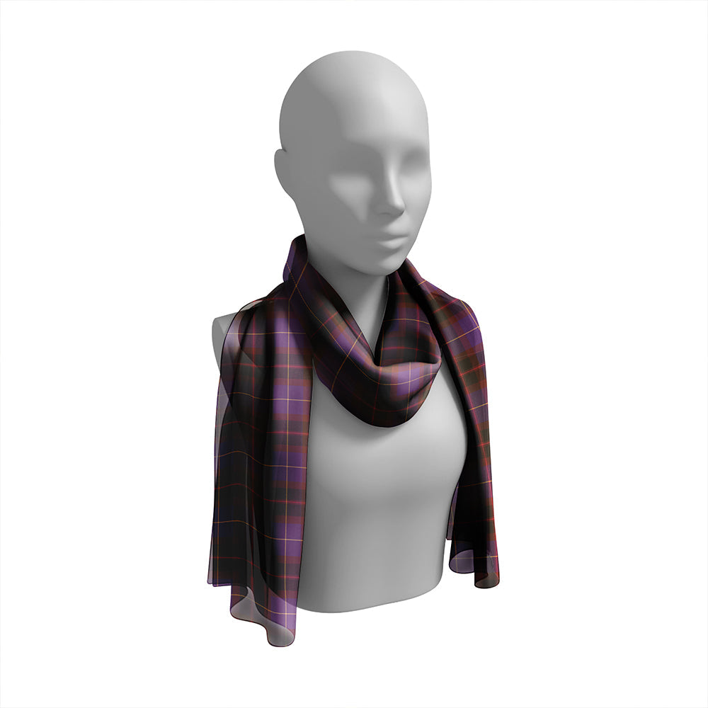 Jones Bobby Weathered Tartan Classic Silk Habotai Long Scarf