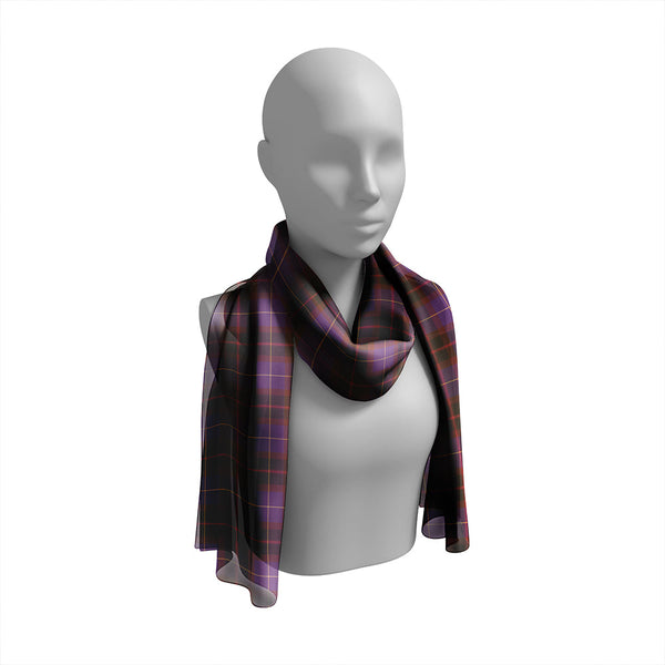 Jones Bobby Weathered Tartan Classic Silk Habotai Long Scarf