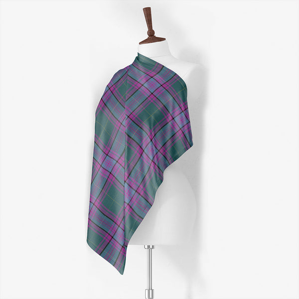 Jones Hunting Weathered Tartan Classic Silk Habotai Square Scarf