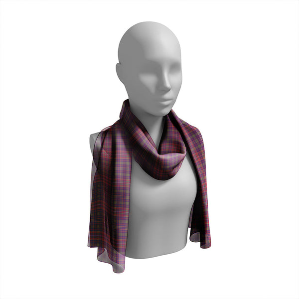 Jrgensen Weathered Tartan Classic Silk Habotai Long Scarf