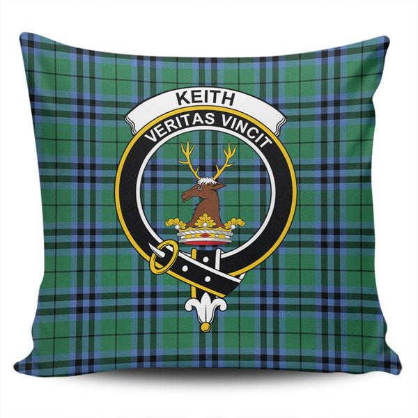 Keith Ancient Tartan Classic Crest Pillow Cover