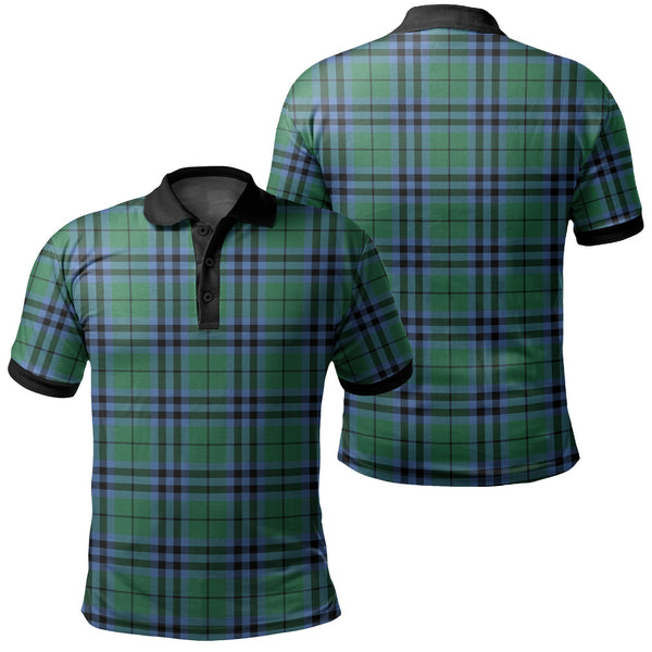 Keith Ancient Tartan Classic Polo Shirt Black Neck 2 Style