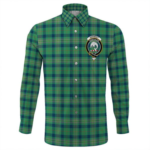 Kennedy Ancient Tartan Classic Crest Long Sleeve Button Shirt