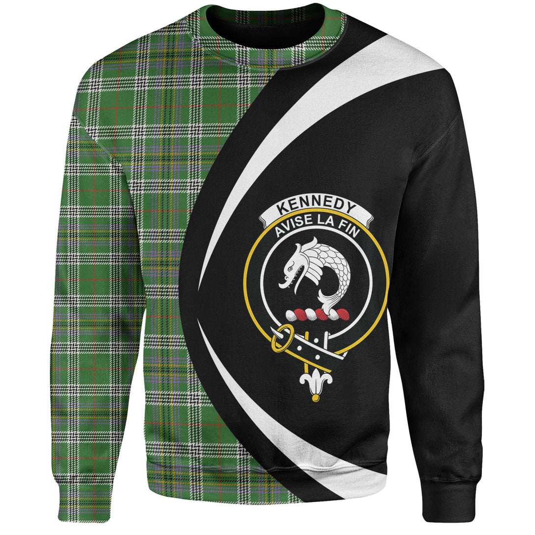 Kennedy Ancient Clan Badge Tartan Sweatshirt Circle Style Personalized