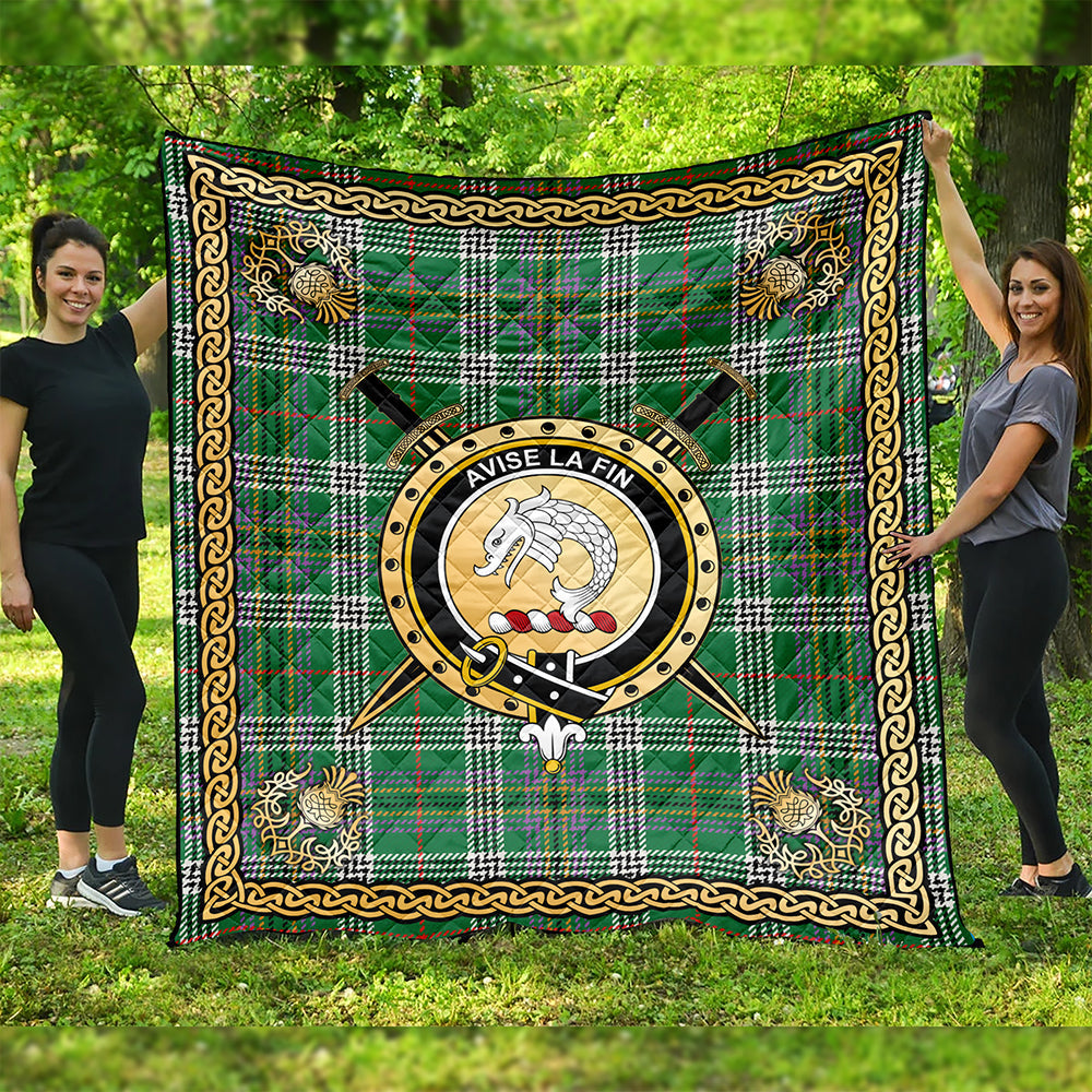 Kennedy Ancient Clan Badge Tartan Premium Quilt Celtic Shield