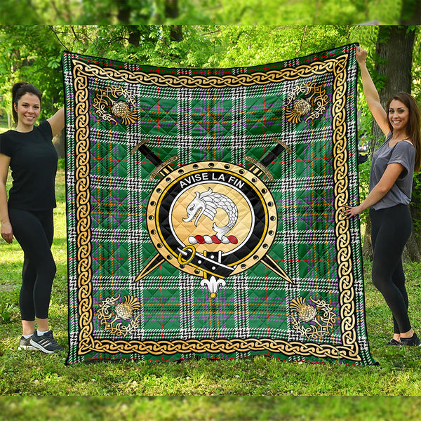 Kennedy Ancient Clan Badge Tartan Premium Quilt Celtic Shield