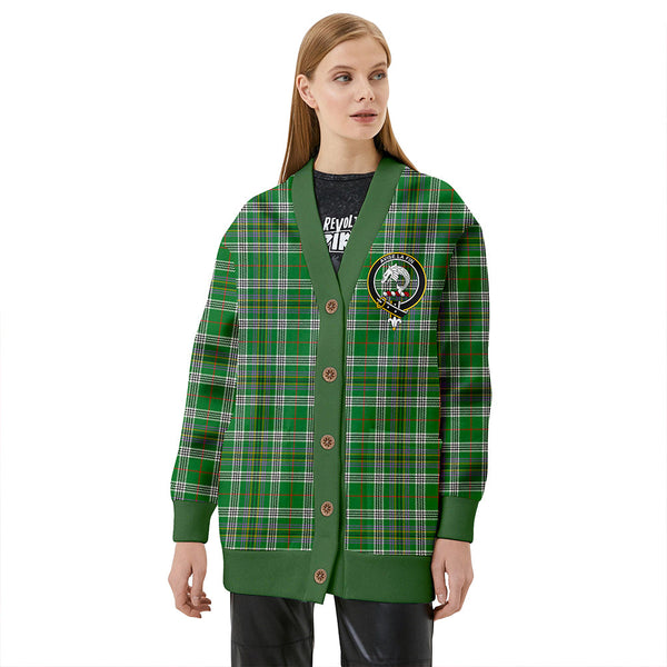 Kennedy Ancient Clan Badge Tartan V-neck Cardigan