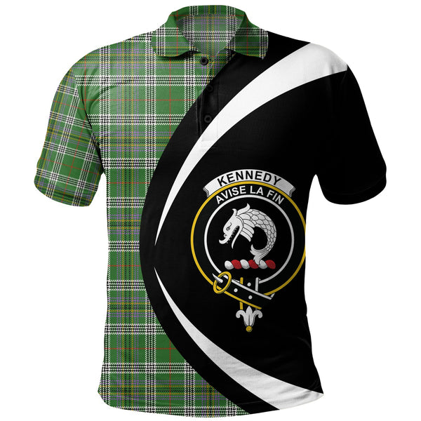 Kennedy Ancient Clan Badge Tartan Polo Shirt Circle Style Personalized