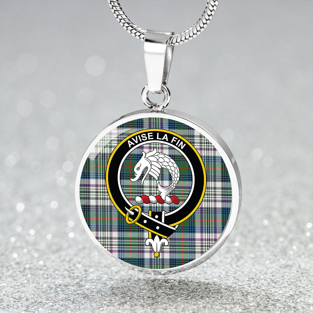 Kennedy Dress Ancient Clan Badge Tartan Classic Circle Necklace