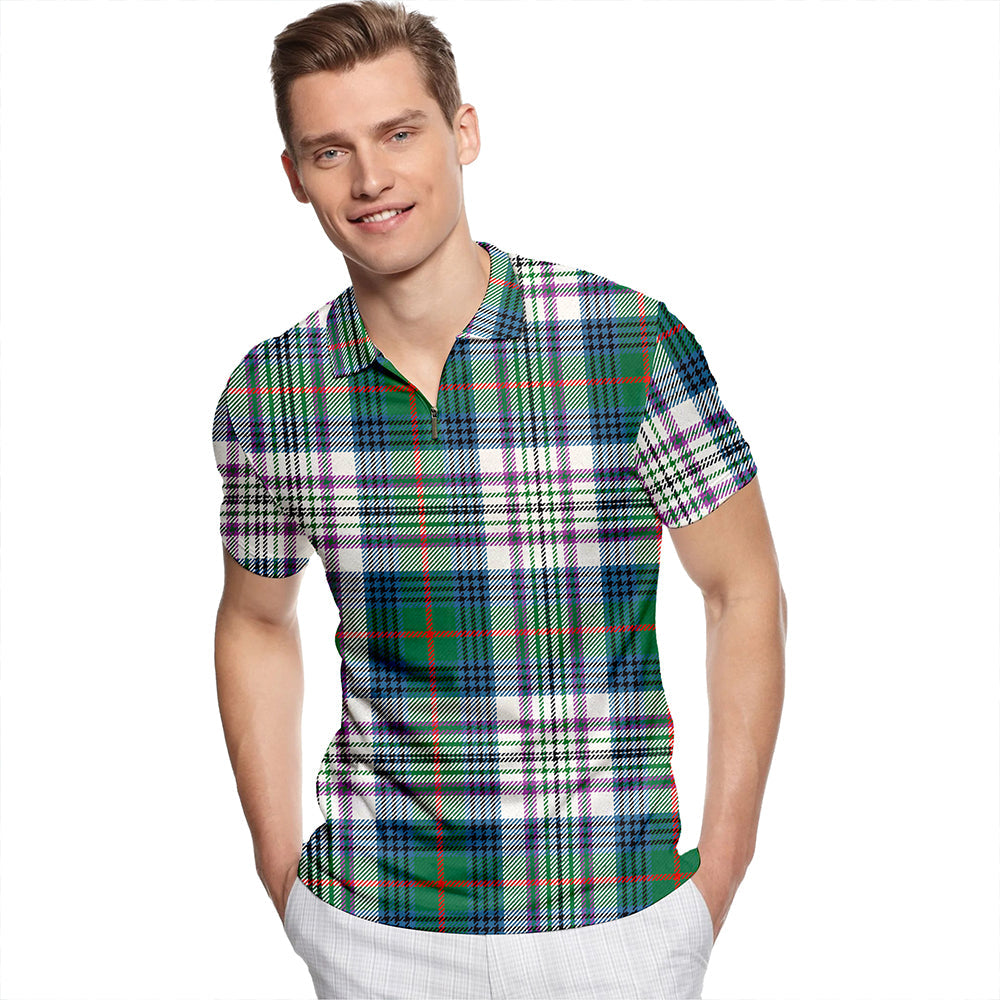 Kennedy Dress Ancient Tartan Classic Lapel Zip Short Sleeve Polo