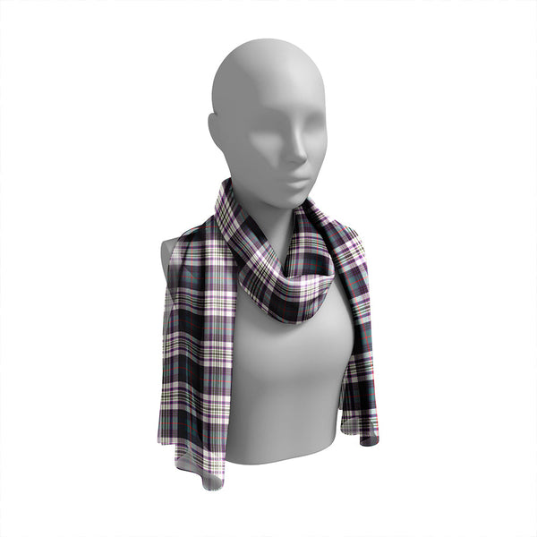 Kennedy Dress Weathered Tartan Classic Silk Habotai Long Scarf