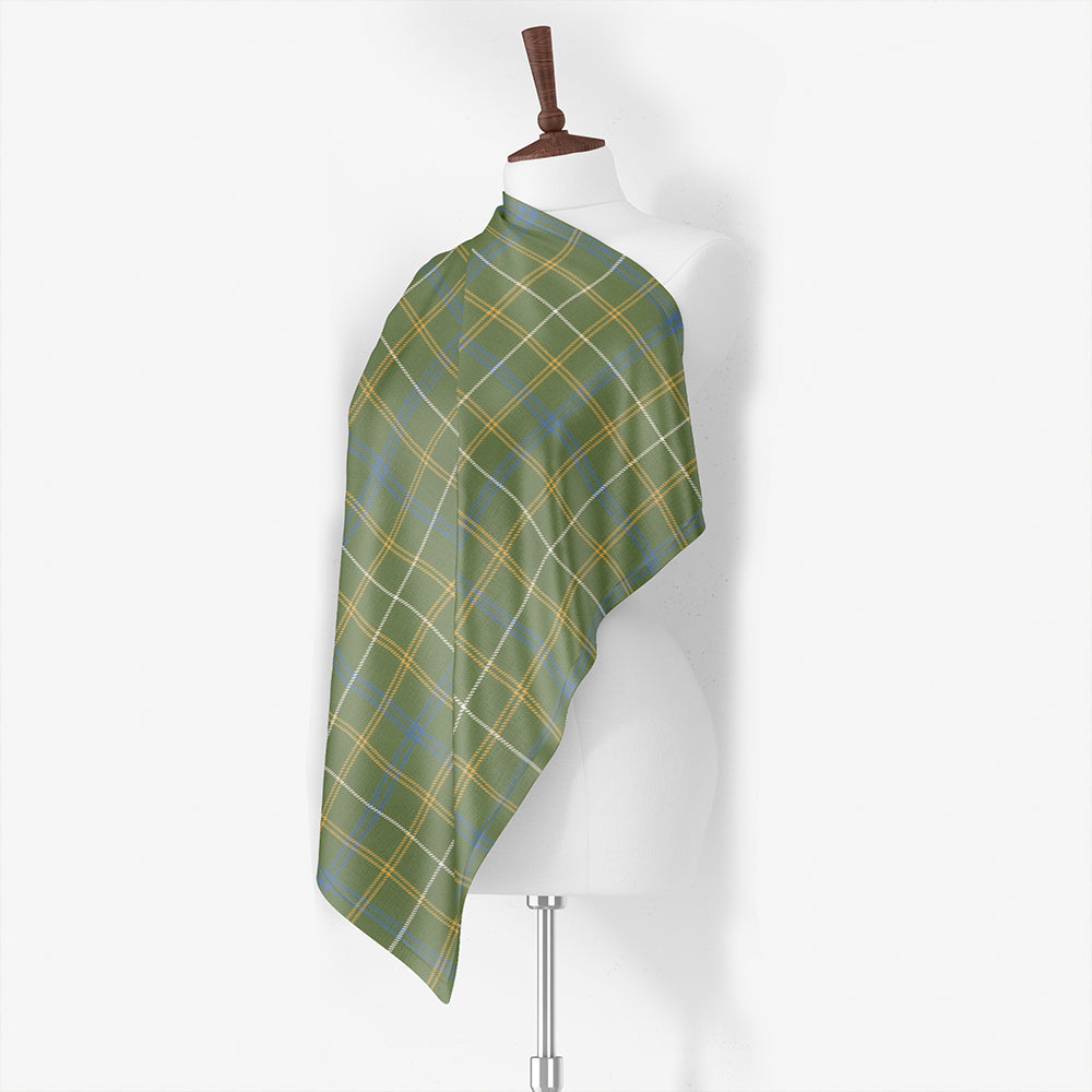 Kennedy Irish Weathered Tartan Classic Silk Habotai Square Scarf