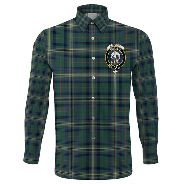 Kennedy Modern Tartan Classic Crest Long Sleeve Button Shirt