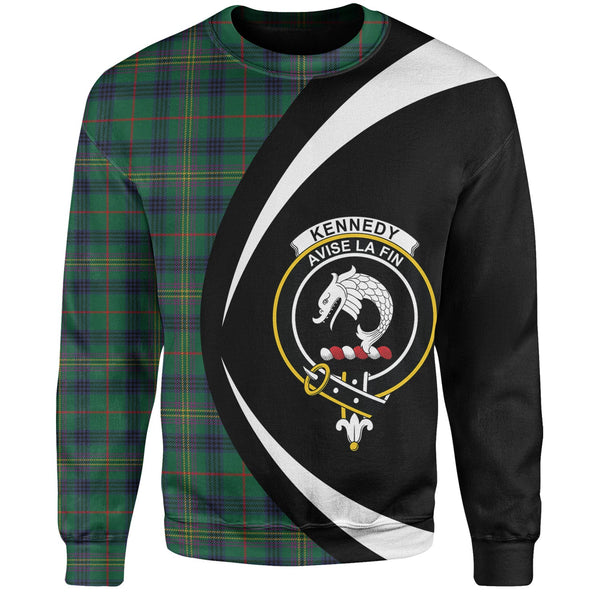 Kennedy Modern Clan Badge Tartan Sweatshirt Circle Style Personalized