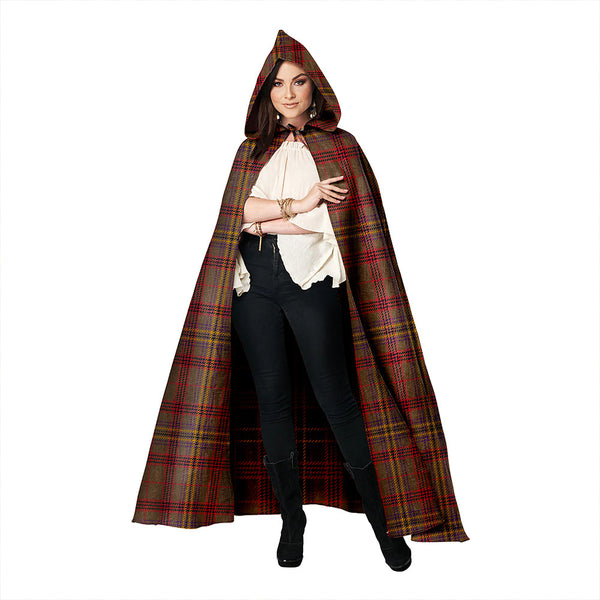 Kennedy Weathered Clan Badge Tartan Hooded Cloak