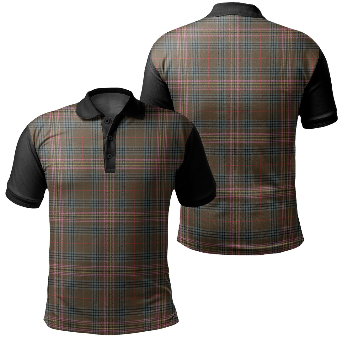 Kennedy Weathered Tartan Classic Polo Shirt Black Neck 1 Style