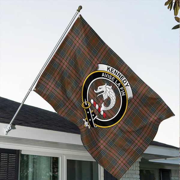 Kennedy Weathered Classic Crest House Flag