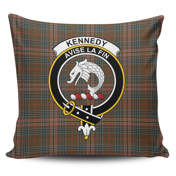 Kennedy Weathered Tartan Classic Crest Pillow Cover