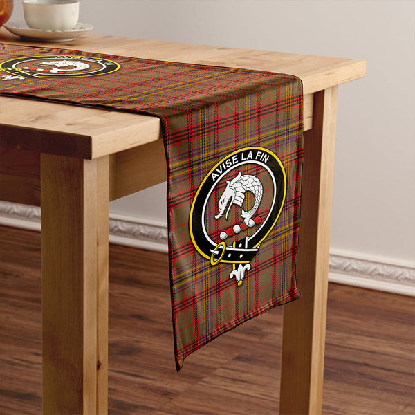 Kennedy Weathered Clan Badge Tartan Table Runner