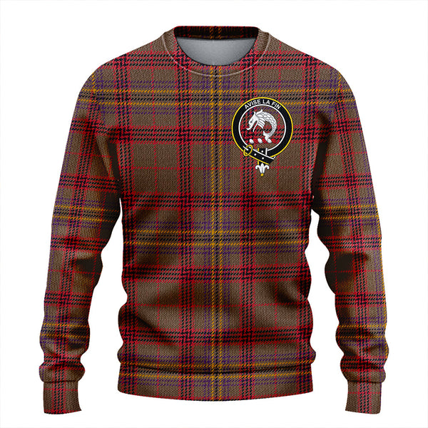 Kennedy Weathered Clan Badge Tartan Knitted Sweater