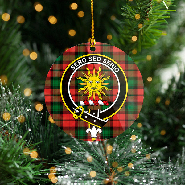 Kerr Ancient Clan Badge Tartan Plastic Christmas Ornaments