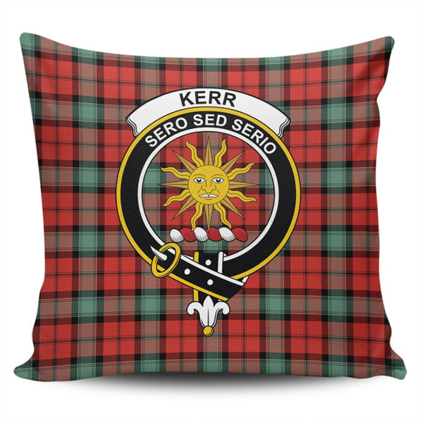 Kerr Ancient Tartan Classic Crest Pillow Cover