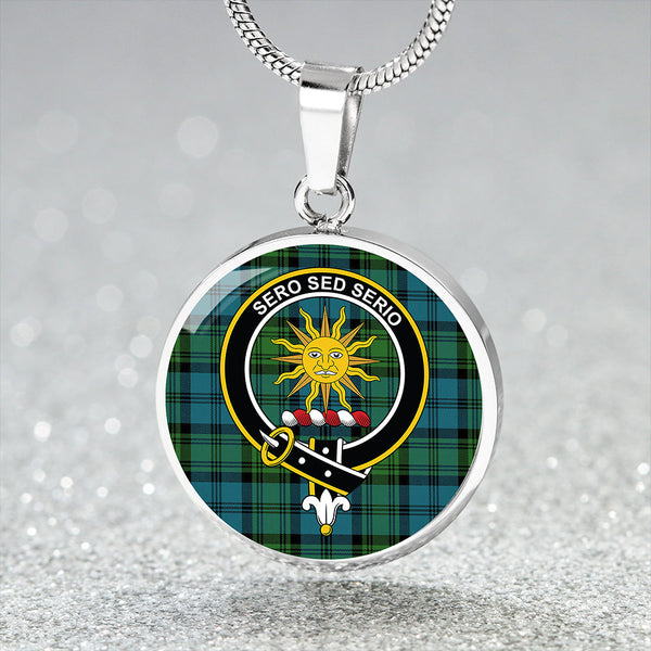 Kerr Hunting Ancient Clan Badge Tartan Classic Circle Necklace