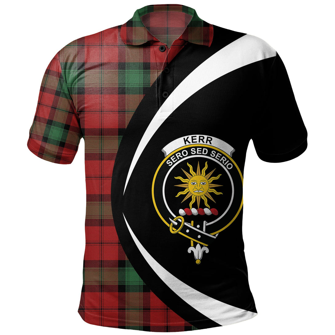 Kerr Modern Clan Badge Tartan Polo Shirt Circle Style Personalized