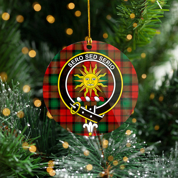 Kerr Modern Clan Badge Tartan Plastic Christmas Ornaments