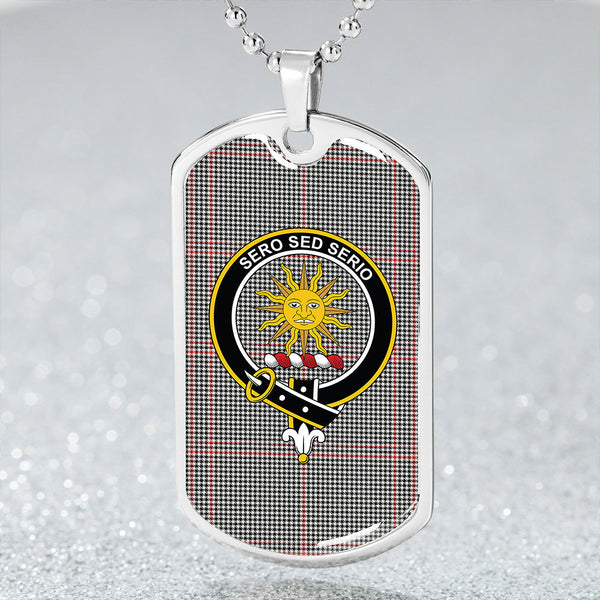 Kerr Shepherd's Plaid Clan Badge Classic Tartan Dog Tag Necklace