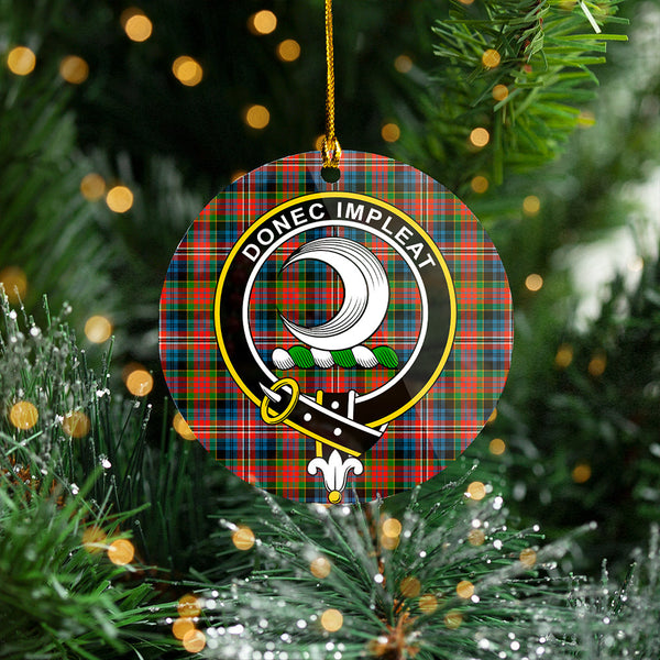 Kidd Ancient Clan Badge Tartan Plastic Christmas Ornaments