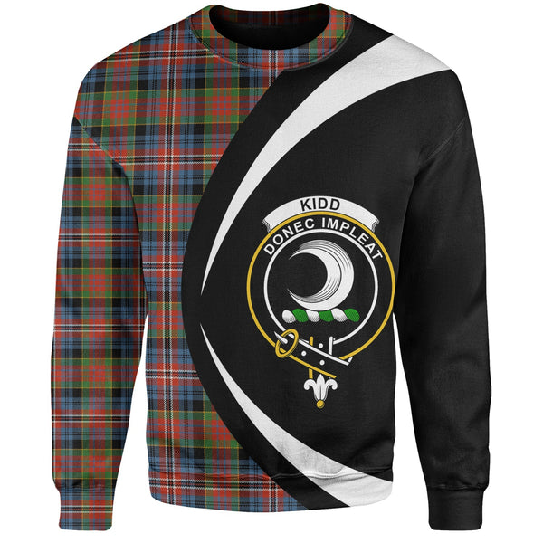 Kidd Ancient Clan Badge Tartan Sweatshirt Circle Style Personalized