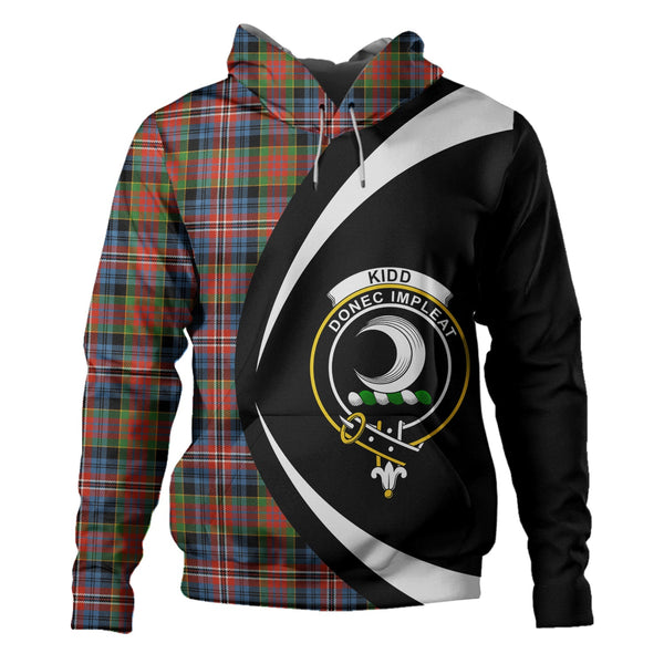 Kidd Ancient Clan Badge Tartan Hoodie Circle Style