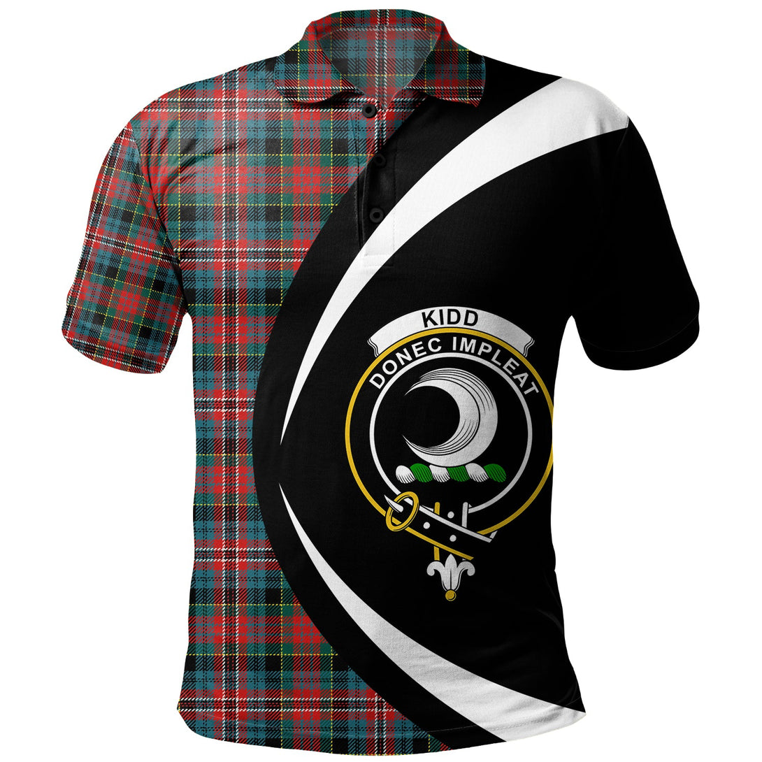 Kidd Modern Clan Badge Tartan Polo Shirt Circle Style Personalized