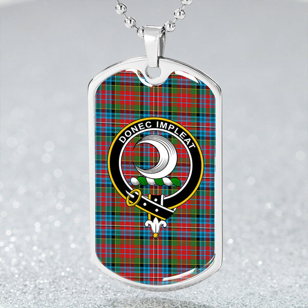 Kidd Rock and Wheel Modern Clan Badge Classic Tartan Dog Tag Necklace