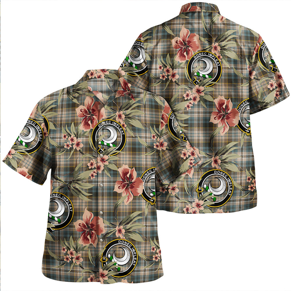 Kidd Weathered Clan Badge Tartan Aloha Hawaiian Shirt Tropical Old Style