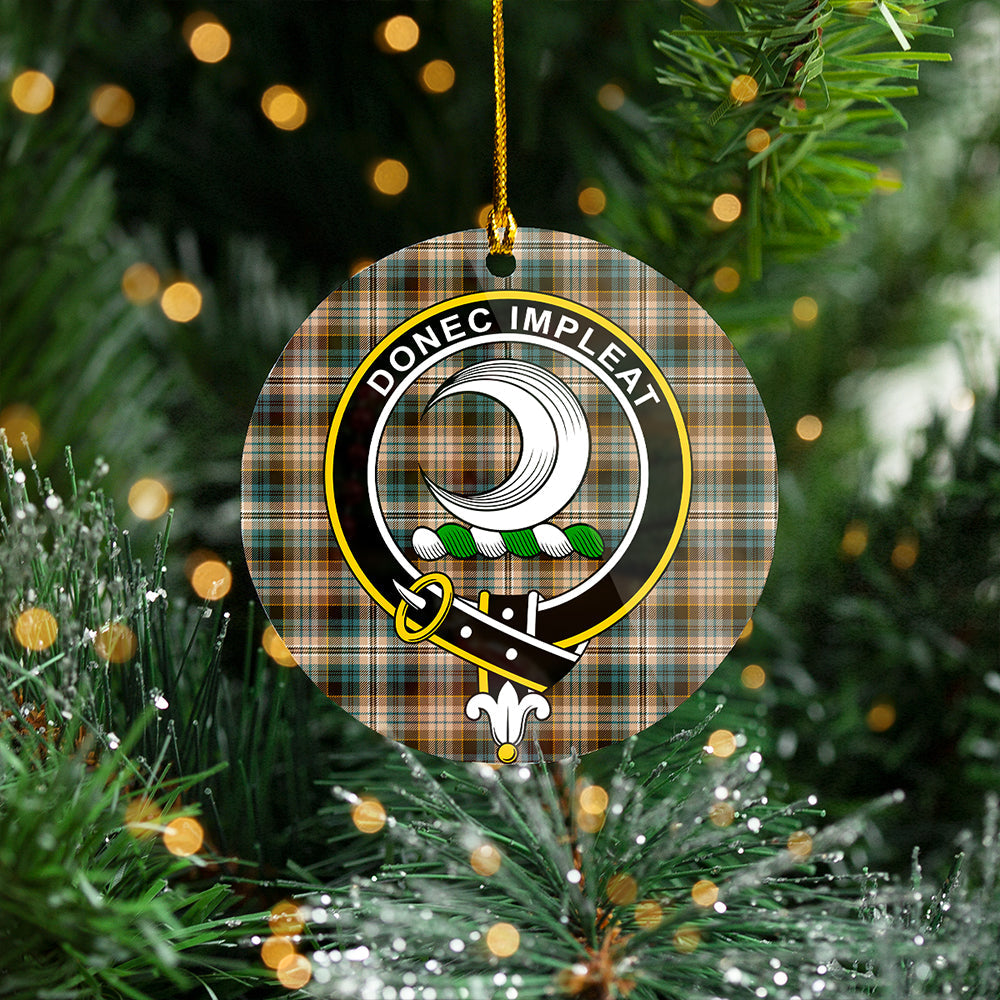 Kidd Weathered Clan Badge Tartan Plastic Christmas Ornaments