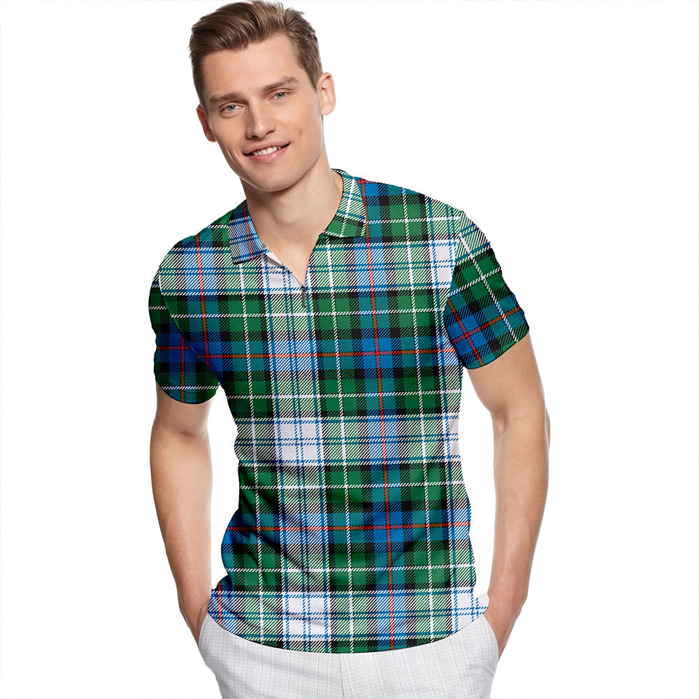 Kilbarchan #3 Ancient Tartan Classic Lapel Zip Short Sleeve Polo