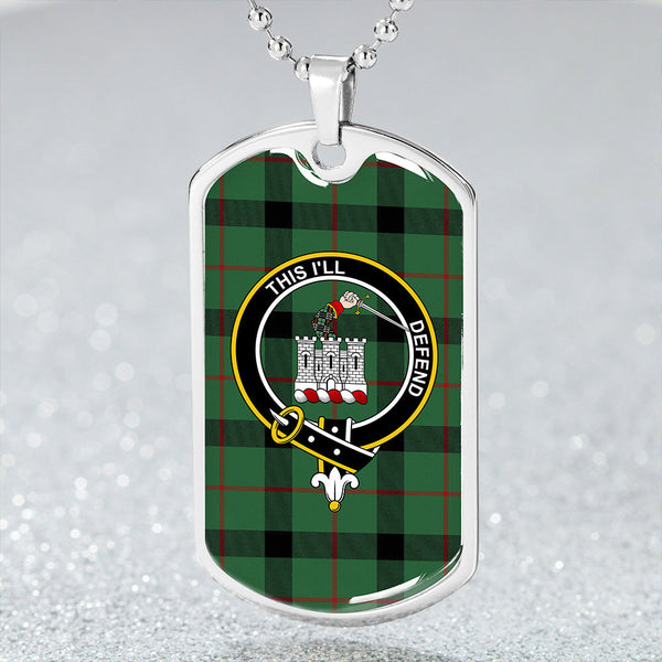 Kincaid Ancient Clan Badge Classic Tartan Dog Tag Necklace