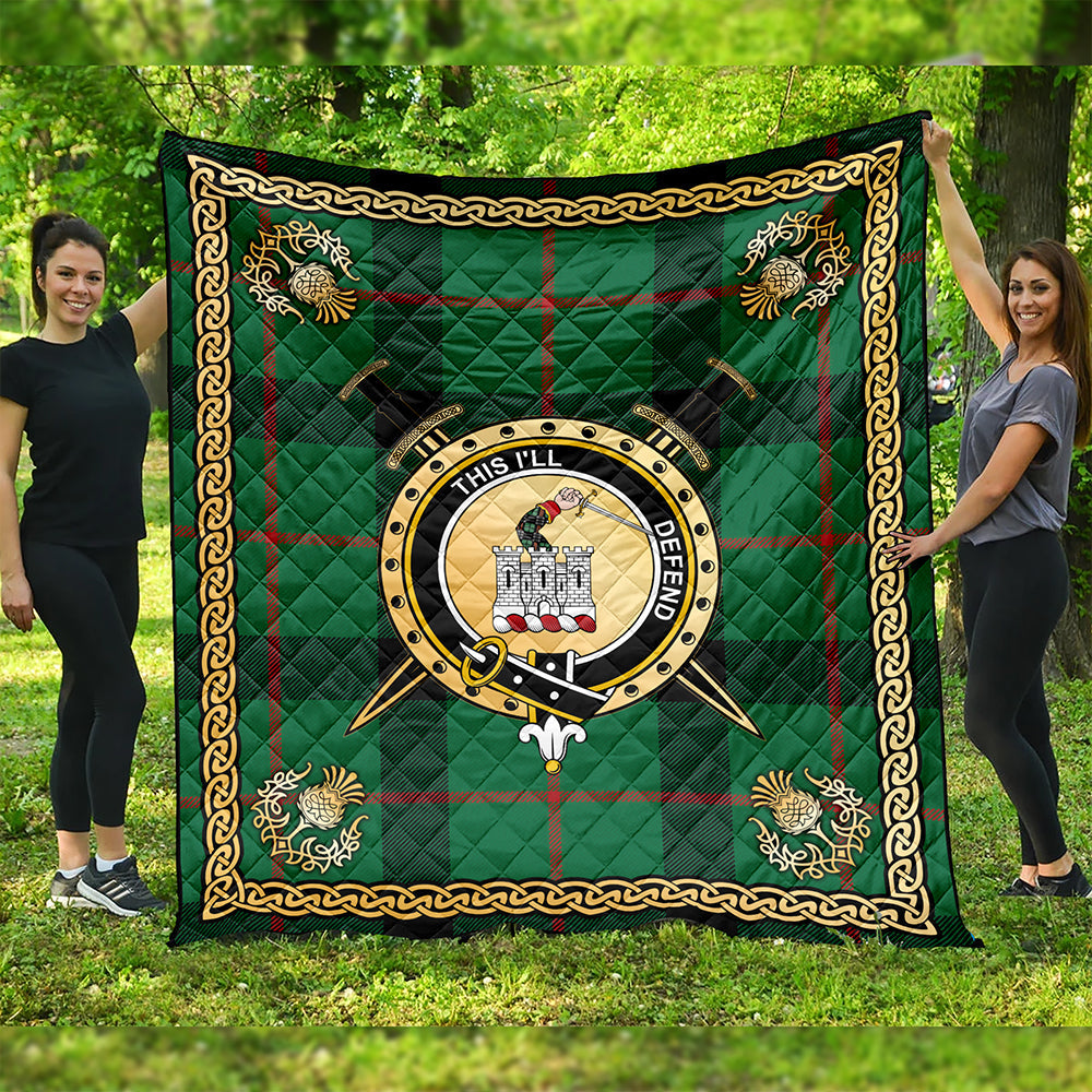 Kincaid Ancient Clan Badge Tartan Premium Quilt Celtic Shield