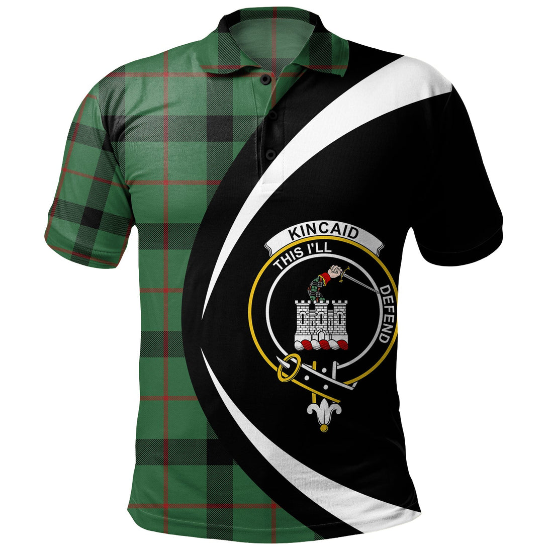 Kincaid Ancient Clan Badge Tartan Polo Shirt Circle Style Personalized