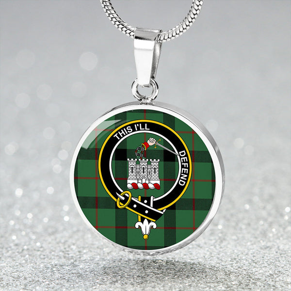 Kincaid Ancient Clan Badge Tartan Classic Circle Necklace