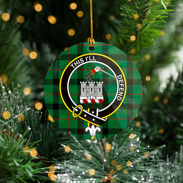 Kincaid Ancient Clan Badge Tartan Plastic Christmas Ornaments