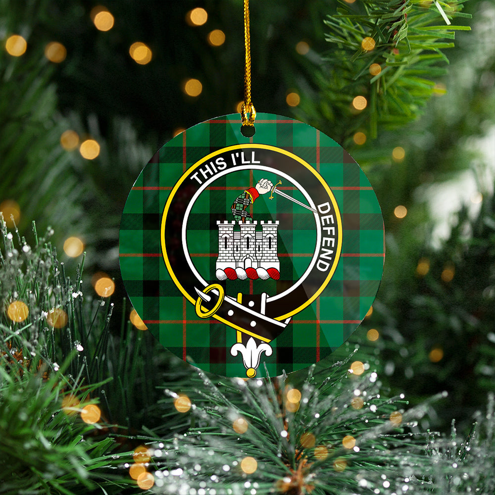 Kincaid Modern Clan Badge Tartan Plastic Christmas Ornaments