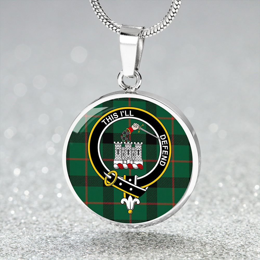 Kincaid Modern Clan Badge Tartan Classic Circle Necklace