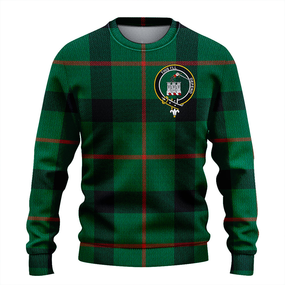 Kincaid Modern Clan Badge Tartan Knitted Sweater