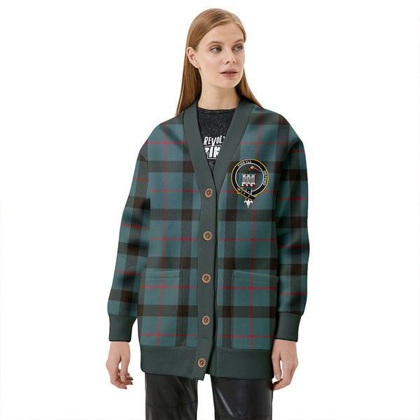 Kincaid Weathered Clan Badge Tartan V-neck Cardigan